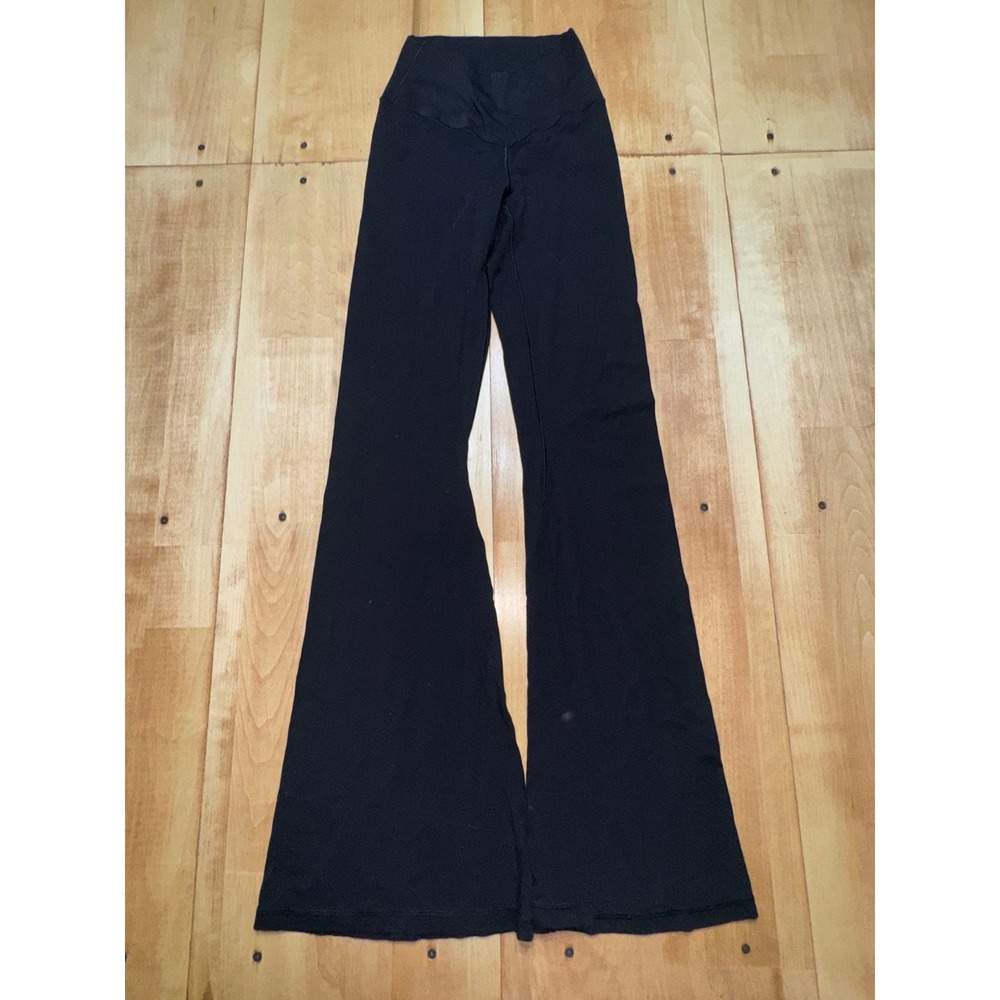 OFFLINE by Aerie Real Me Crossover High Rise Flare Leggings Black Small Petite